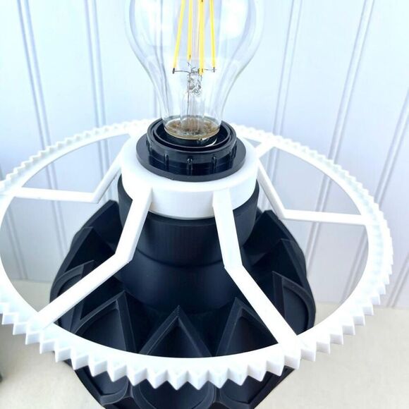 Modern Table Lamp, Abyssal Table Lamp, Desk Lamp and Shade, Bedside Lamp, Unique - Picture 3 of 11